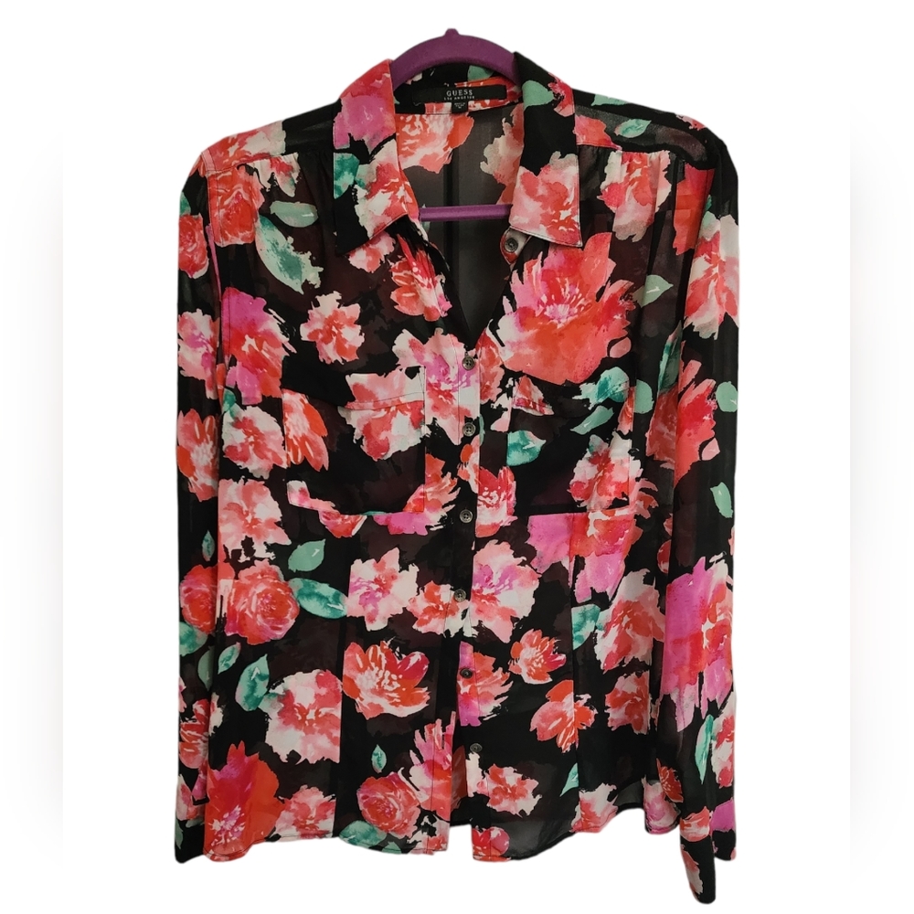 Guess Floral Long Sleeve Blouse